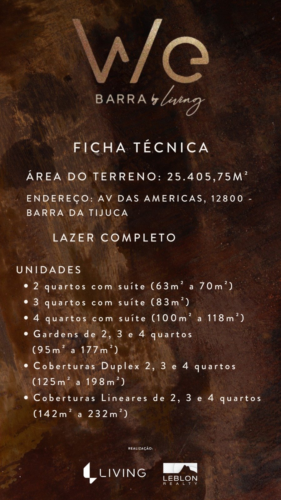 Ficha técnica WE Barra by Living